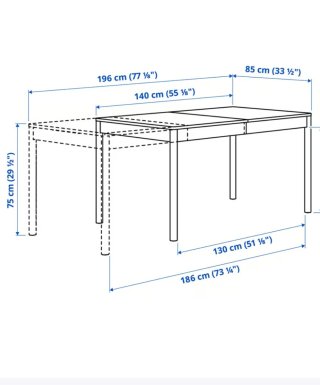 Mesa Extensible Blanca  Ikea Tondstad
