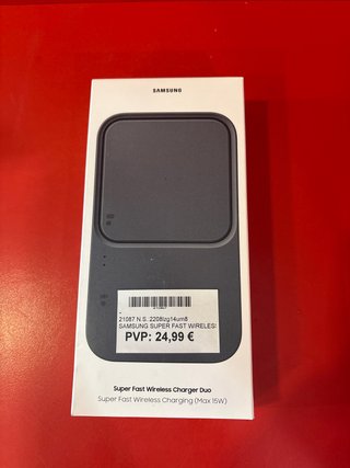 Cargador Inalámbrico Samsung Super Fast Duo