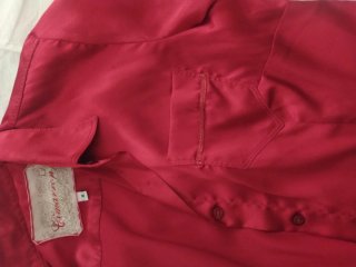 Blusa color burdeos.Estilo Años 90.