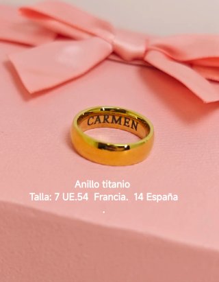Anillo titanio CARMEN talla 7 UE.54