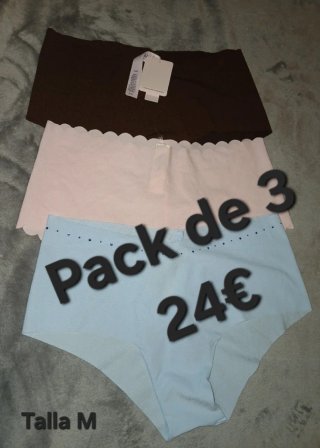 Pack de 3 Bragas Victoria's Secret Talla M