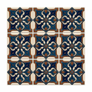 Pack 6 azulejos andaluces 10x10 cm cerámica azul