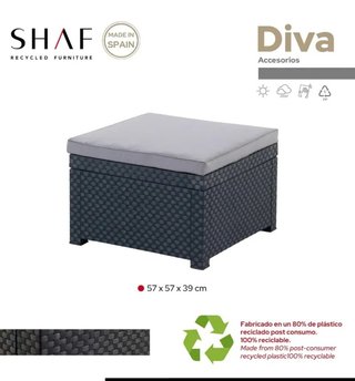 Shaf - Diva | Puff da Esterno per Mobili da Giardino