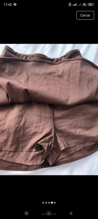 Falda pantalón marrón de pana