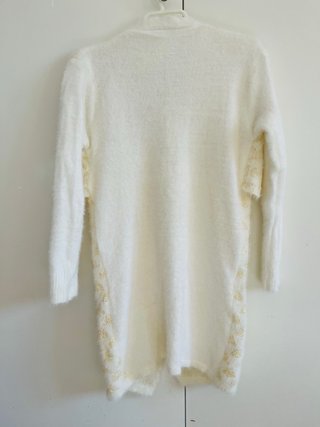 Cárdigan Blanco y Dorado