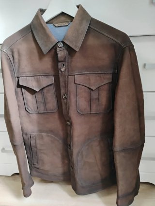 Chaqueta Massimo Dutti Piel Envejecida