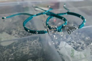 Pulseras para parejas ancla y barco