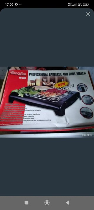 Barbacoa Eléctrica Sonia RS-383 2000W