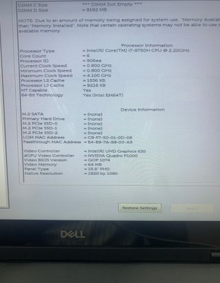 Dell Precision 7530 Portátil