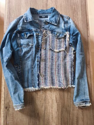 Cazadora vaquera patchwork