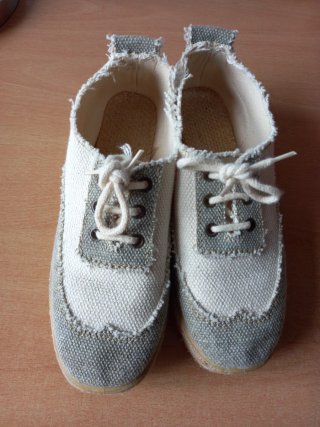 Zapatos Verano Beige/Verde Talla 36