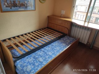 Cama nido con escritorio + colchón alta gama