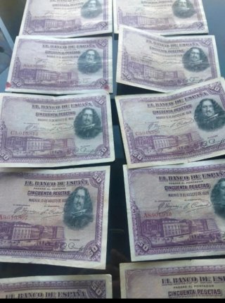 Lote 13 Billetes Españoles 50 Pesetas