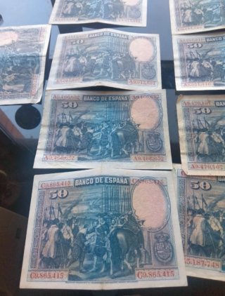 Lote 13 Billetes Españoles 50 Pesetas