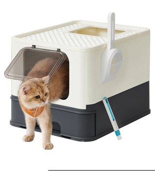 Feandrea Arenero para Gatos, Caja Arena con Bandej