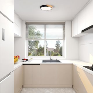 Lámpara de Techo LED Madera y Metal 30cm
