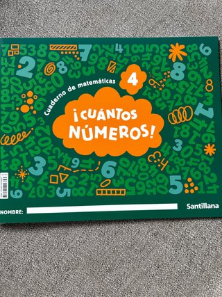 ¡Cuántos números!, 4, Cuaderno de Matemáticas