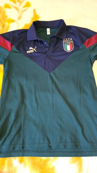 Polo Italia Puma Verde e Blu Talla L, pari nuovo
