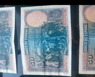 Lote 3 Billetes 50 Pesetas Banco de España 1928