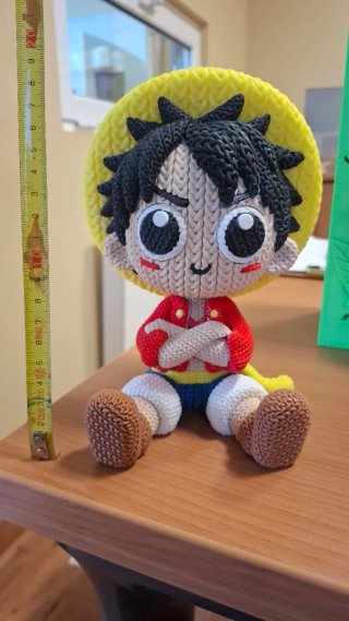 Figura Luffy One Piece Estilo Cosido 3D