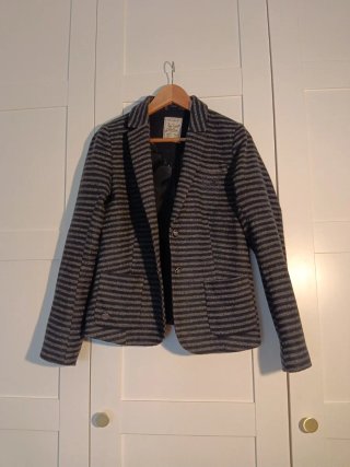 Chaqueta Pull&Bear rayas gris Talla L