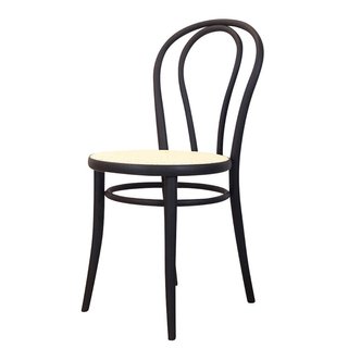 Silla Thonet Nº18 Madera y Ratán Negra
