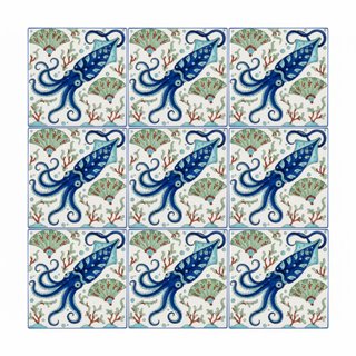 azulejos cerámica pulpo marino 10x10 cocina baño