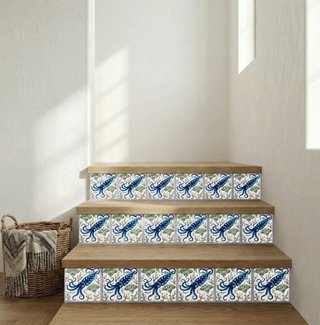 azulejos cerámica pulpo marino 10x10 cocina baño