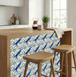 azulejos cerámica pulpo marino 10x10 cocina baño