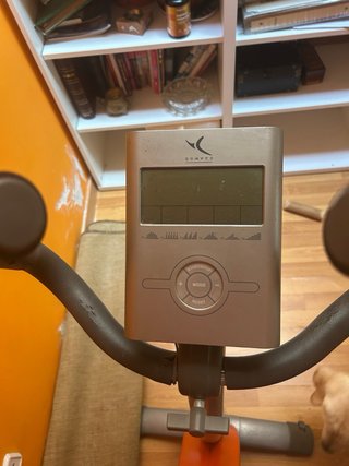 Bicicleta Estática Gris y Naranja