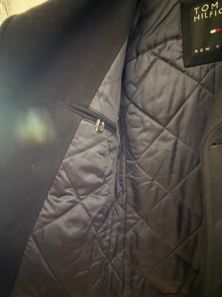 Chaquetón de lana Tommy Hilfiger azul marino