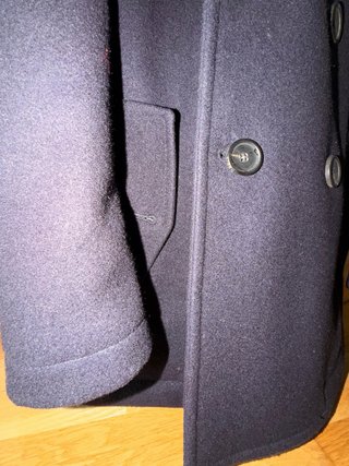 Chaquetón de lana Tommy Hilfiger azul marino