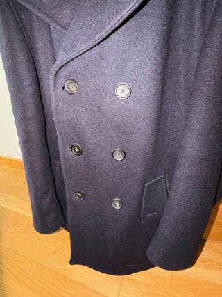 Chaquetón de lana Tommy Hilfiger azul marino