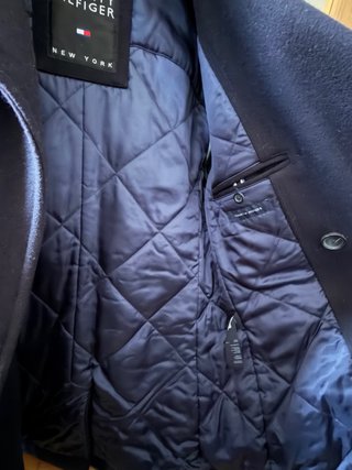 Chaquetón de lana Tommy Hilfiger azul marino