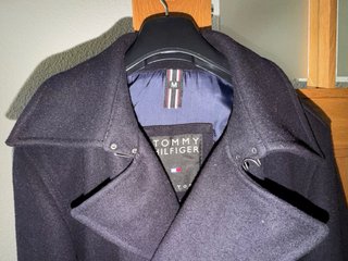 Chaquetón de lana Tommy Hilfiger azul marino