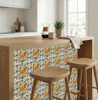 Pack 6 azulejos gallo Deruta cerámica cocina
