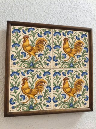 Pack 6 azulejos gallo Deruta cerámica cocina