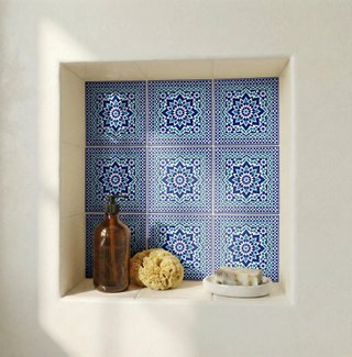 Pack 6 azulejos 10x10 cm estrella andaluza cerámic