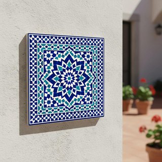 Pack 6 azulejos 10x10 cm estrella andaluza cerámic