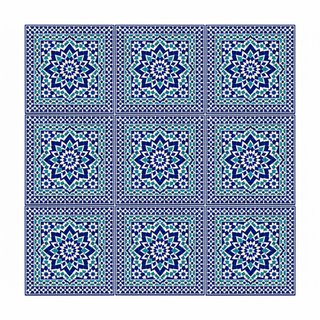 Pack 6 azulejos 10x10 cm estrella andaluza cerámic