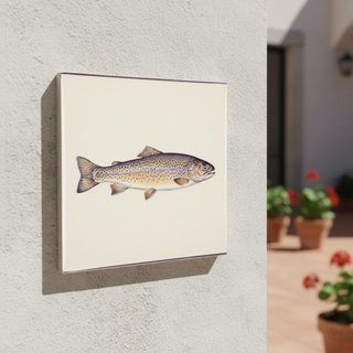 Pack 6 azulejos peces vintage cerámica cocina