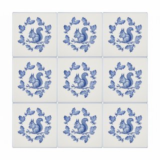Azulejos ardilla roble bellota cerámica cocina