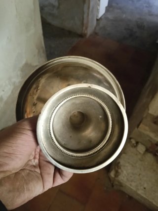 Decoración antigua baño de plata