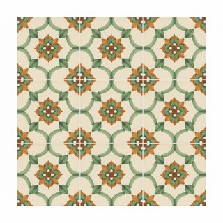 Pack 6 azulejos botánicos florales 10x10 cerámica
