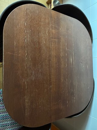 Mesa y 2 Sillas Cocina Madera Oscura