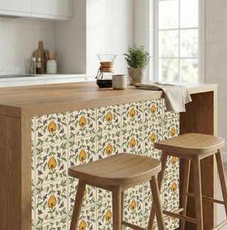Pack 6 azulejos abejas cottagecore cerámica cocina