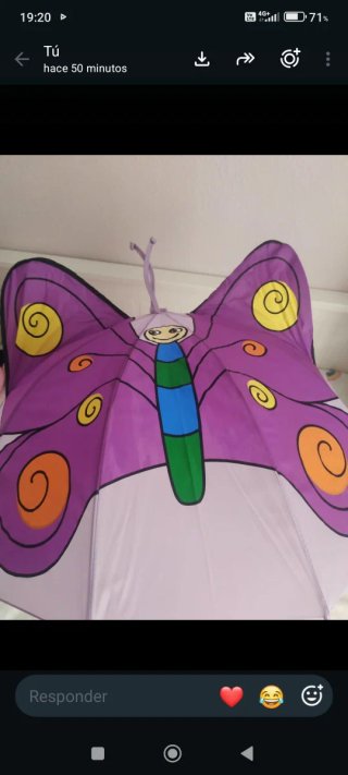 Paraguas infantil mariposa