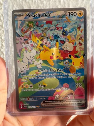 Carta Pikachu EX  Español party 30 aniversario