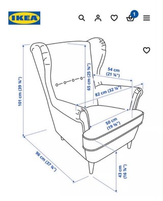 Sillón orejero IKEA verde menta