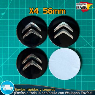 Emblemas Citroen 56mm Pegatinas X4 Tapas Tapacubos